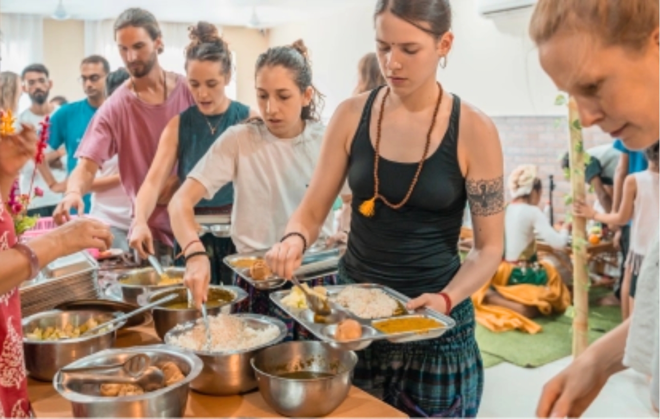 Yogic meals at our Goa school