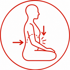 Diaphragmatic breathing icon