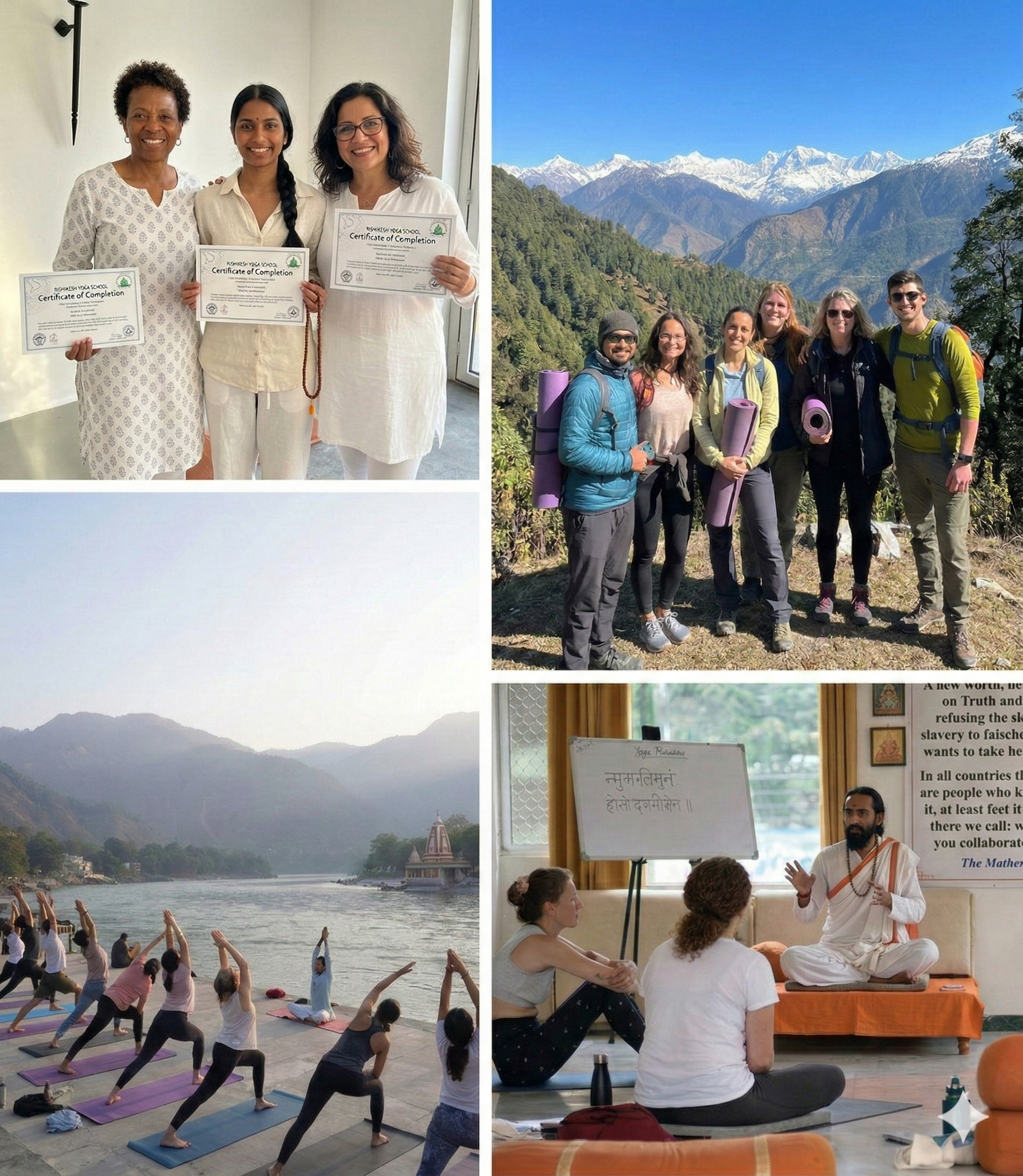 Beautiful view of Rishikesh in the Himalayan foothills