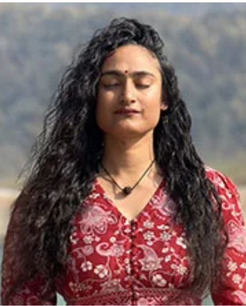 Soma Ji Teaching Yoga Philosophy and Prenatal Asana in Rishikesh