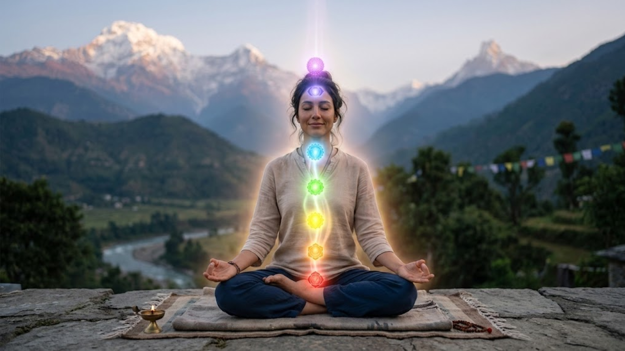 kundalini energy rising through chakras during meditation practice