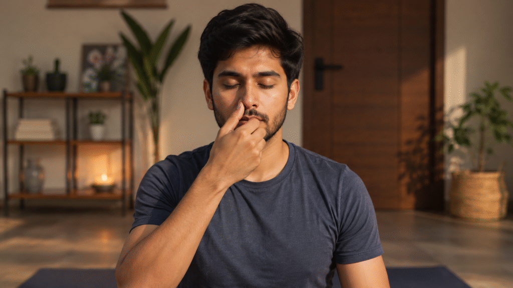 Nadi Shodhana pranayama for stress relief and anxiety